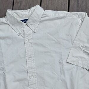 Vintage Polo Ralph Lauren‎ Shirt Mens XLT Yellow Pony Button Down Short Sleeve